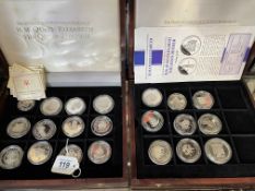 Collection of silver proof and other capsulated coins (Royal Mint,