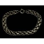 9 carat gold mesh chain link bracelet.