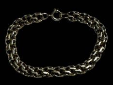 9 carat gold mesh chain link bracelet.