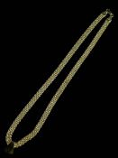 9 carat gold mesh link necklace, 45cm length.