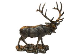 Bronze style model of a stag.