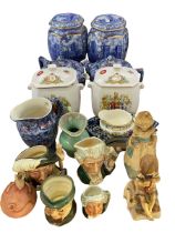 Royal Worcester 3257 and 3262, Royal Doulton toby jugs, Ringtons, etc.