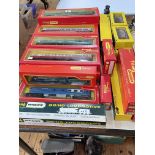 Hornby Loco and Tender, Diesel Loco, assorted carriages, Tri-Ang Wrenn Loco,