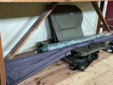 Fishing equipment comprising Greys X-Flite Barbel 12' rod, Shimano Super 4000 GT Reel,