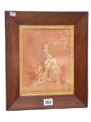 H. Love (1780-1838), Portrait of Miss Elizabeth Jarvis in rosewood frame, 33cm by 29cm, info verso.