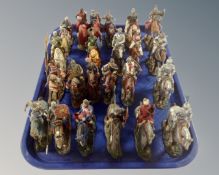 A tray containing a quantity of Del Prado military cavalry figures.