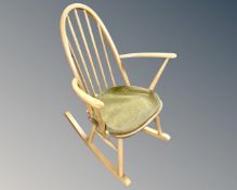 An Ercol elm and beech rocking chair.