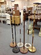 Six 20th century continental standard lamps.