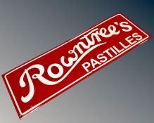 A Rowntree's Pastilles enamel sign.