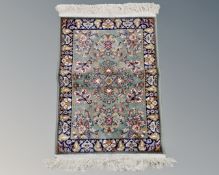 A small machined Persian style rug,