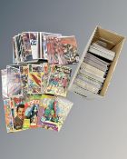 A box containing a collection of vintage and later comics including Marvel Tales Spider-Man,