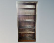 A Jaycee oak open bookcase (width 93cm)