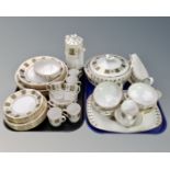 Two trays containing 50 pieces of Spode Persia coffee and dinner china.