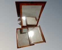 A Victorian mahogany toilet mirror (no stand),