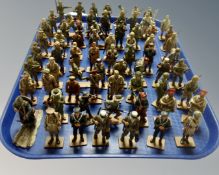 A tray containing a quantity of Del Prado military figures.