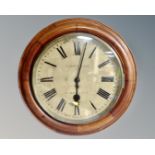 A Victorian drop dial circular wall timepiece, the 14" dial signed J Scott & Son, Walker on Tyne,