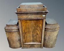 A 19th century continental mahogany bookcase top.