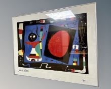 A print after Joan Miró, 80cm by 60cm.