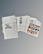 A stamp album of world stamps,