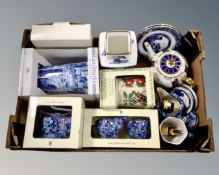 A box containing a quantity of boxed and unboxed Ringtons ceramics including Chintz tea ware,