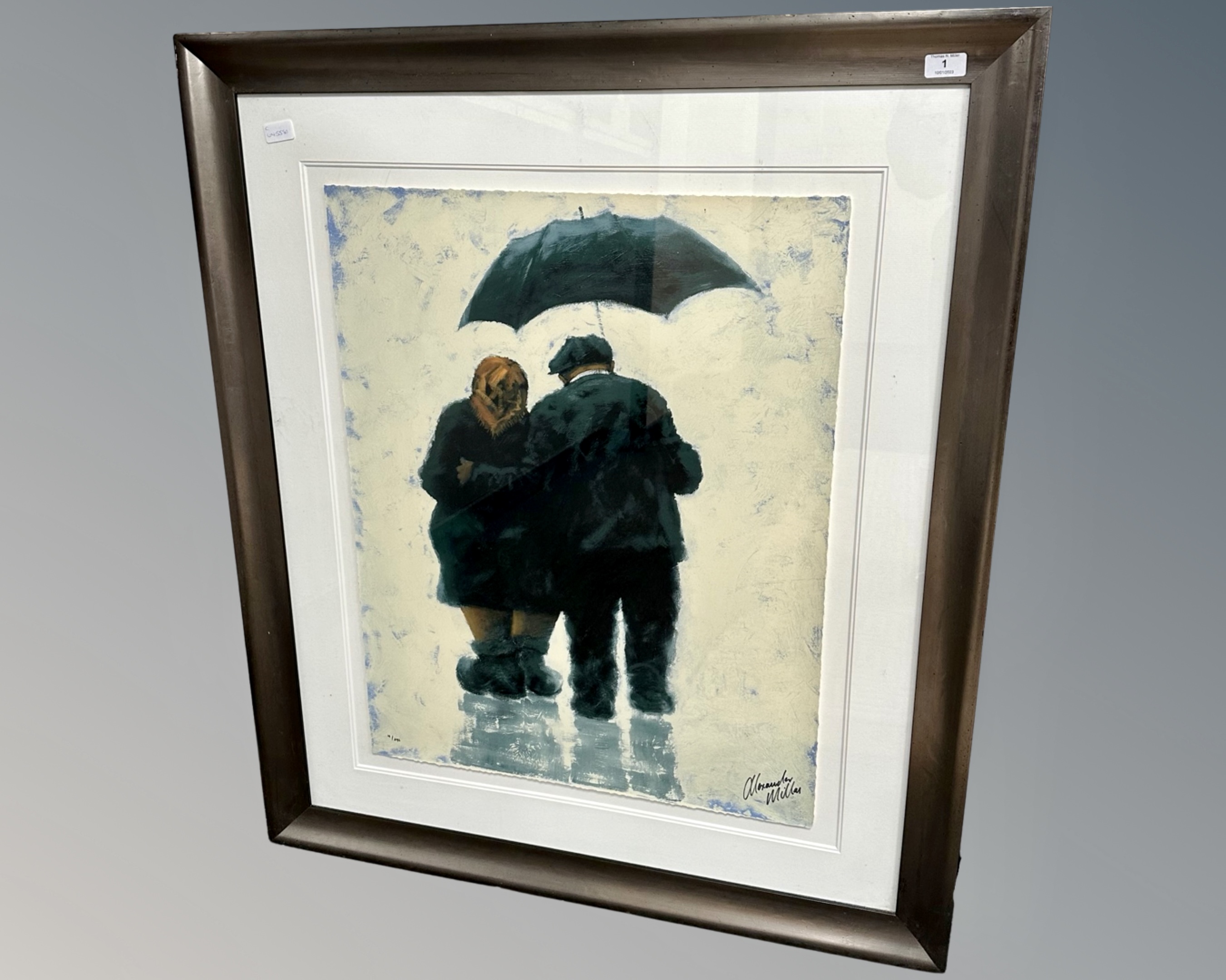 After Alexander Millar (Scottish, 1960 -) : Mam and Dad, silkscreen on paper, numbered 4/295,