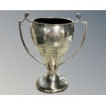 A Chinese silver trophy cup with engraving dated 1923, height 16.5 cm, 277.5g.