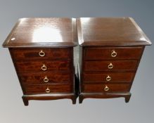 A pair of Stag Minstrel four drawer chests (width 53cm)