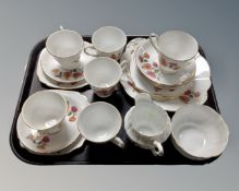 A Windsor bone china chrysanthemum 21 piece tea set.
