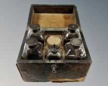 A George III apocathary box and contents