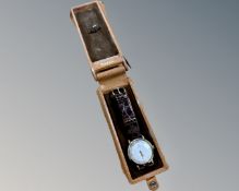A gent's 9ct gold Omega automatic centre seconds wristwatch, circa 1958, Omega crown,