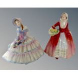 Two Royal Doulton Figures, Janet HN1537 and Daydreams HN1731.