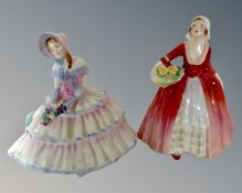 Two Royal Doulton Figures, Janet HN1537 and Daydreams HN1731.