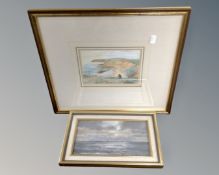 A Walter Holmes print of a seascape,