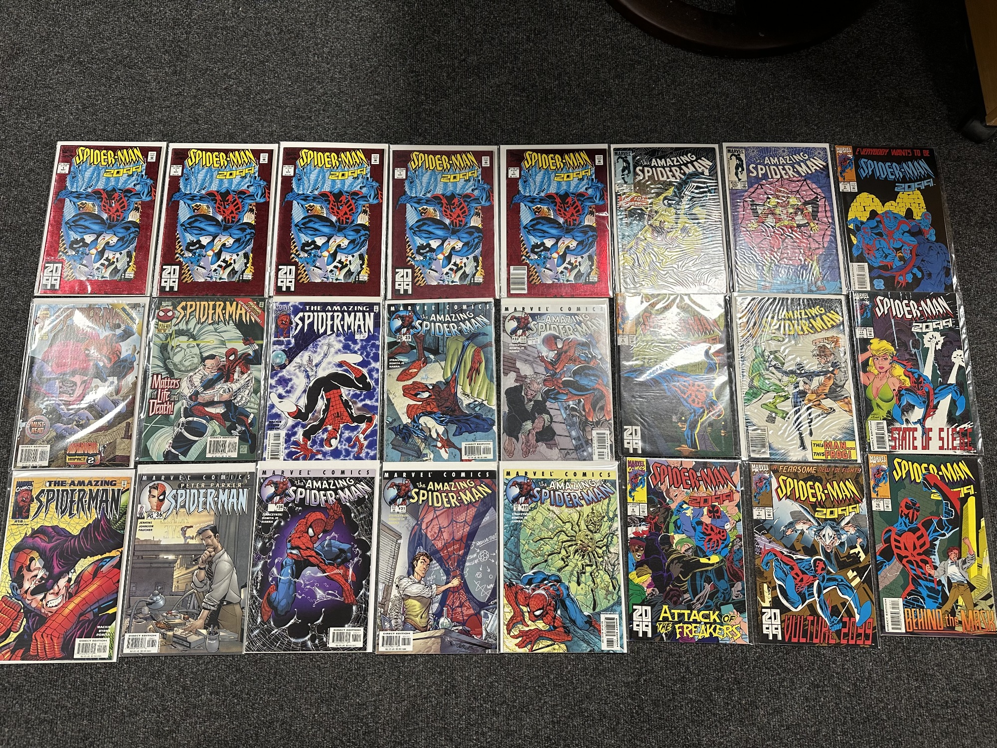 A box containing a large collection of 1990s and later Marvel Spider-Man comics including various - Image 10 of 13