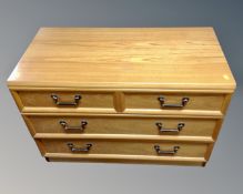 A G Plan teak effect three drawer chest.