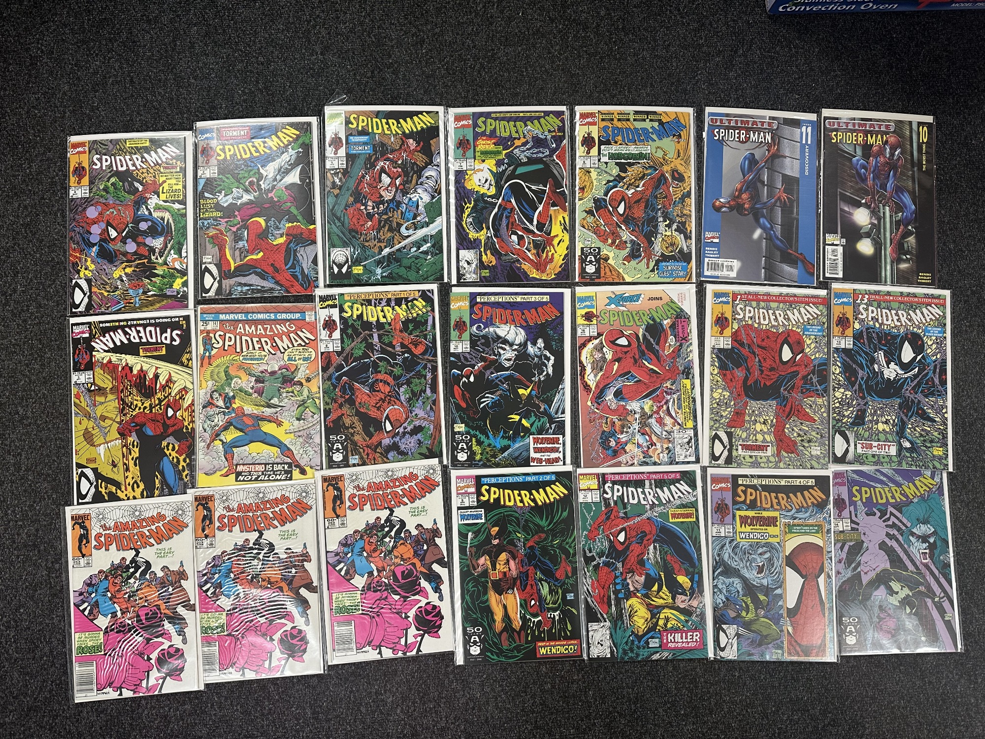 A box containing a large collection of 1990s and later Marvel Comics including Deathlok, - Image 3 of 12