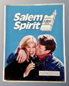 An enamelled metal Salem Spirit cigarette advertising sign.