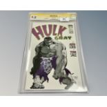 Marvel Comics : CGC Signature Series Hulk: Gray #1, signed by Jeph Loeb, slabbed and graded 9.8.
