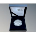 The Royal Mint : The 2010 UK Restoration of the Monarchy £5 silver proof coin, 28.28g.
