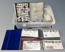 A box of a large quantity of first day covers,