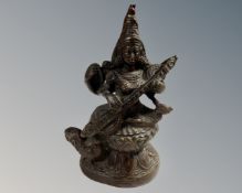 A bronze statue 'Saraswati' height 18 cm