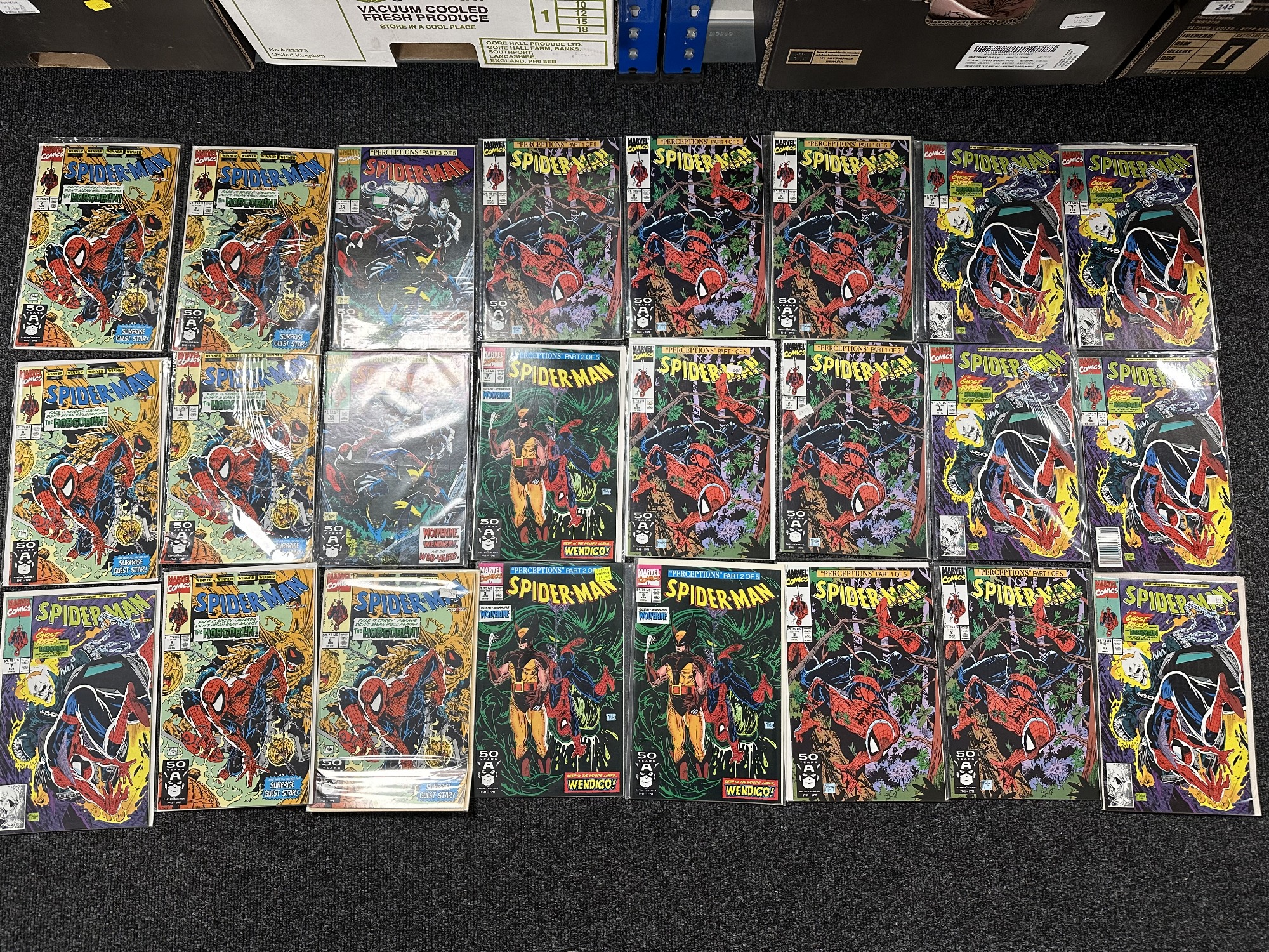 A box containing a large collection of 1990s and later Marvel Spider-Man comics including various - Image 3 of 13