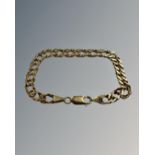 A 9ct yellow gold bracelet, 7.4g.