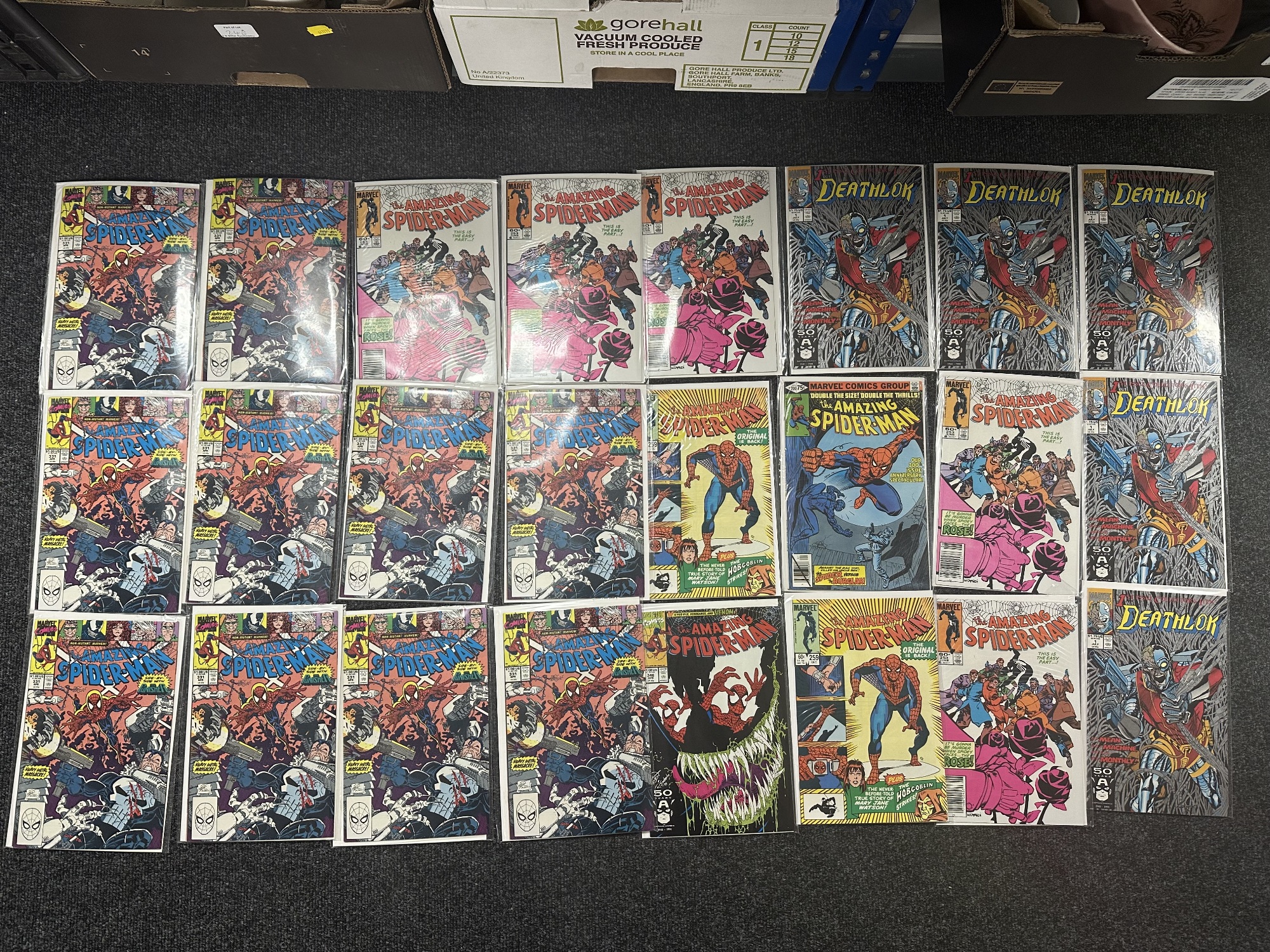 A box containing a large collection of 1990s and later Marvel Comics including Deathlok, - Image 4 of 12