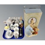 A tray of Beatrix Potter collectables to include World of Beatrix Potter, Miss Rabbit, Flopsy,