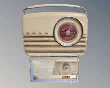A vintage Bush radio together with a Schneider radio.