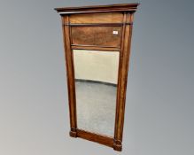 A 19th century mahogany framed mirror, 70cm by 142cm.