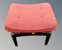 A mid-20th century G plan dressing table stool.