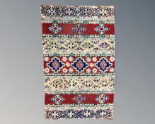 A Kashmiri chain stitch rug,