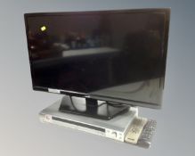 A Logic 29" LCD TV with remote together with a Sony DVD player with remote.